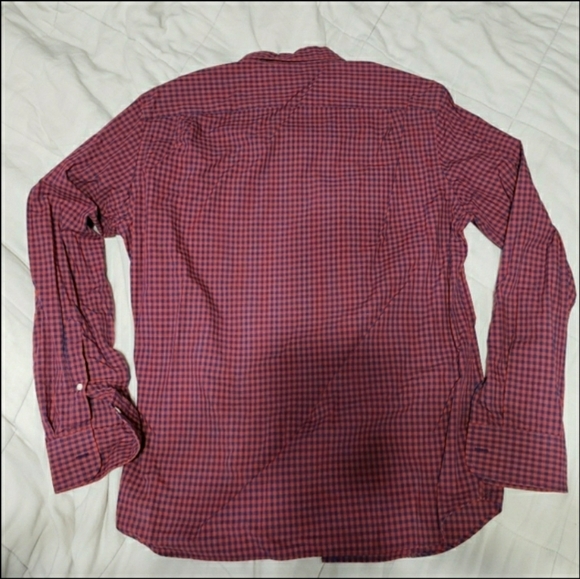 NWT J. CREW Men's Plaid Poplin Long Sleeve Shirt Large - Picture 3 of 3